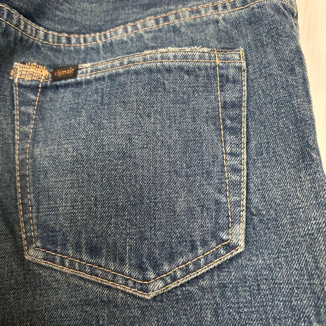 未使用　チマラ　ダメージデニム　ストレート　ヴィンテージミディアム