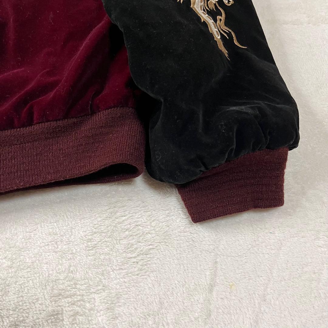 TEN CARAT U.S.S. MIDWAY スカジャン L ボルドー×黒