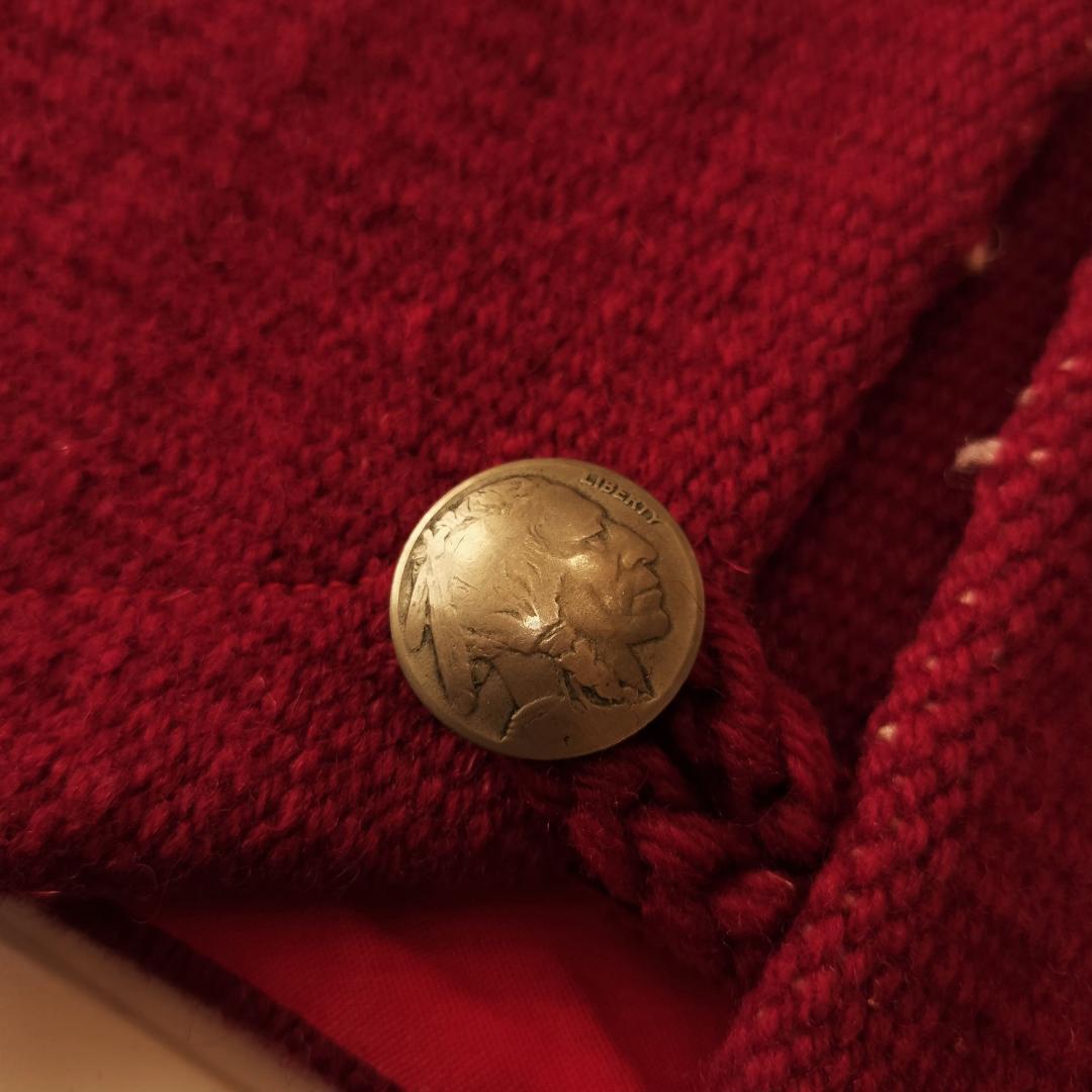 センチネラ 人気カラーレッド 42 XL ポインテッドチマヨベスト コンチョ