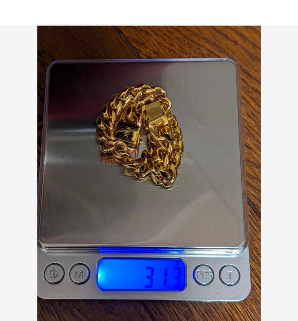 【21cm】【10mm】【18K刻印あり】【Miami Cuban】ブレスレット