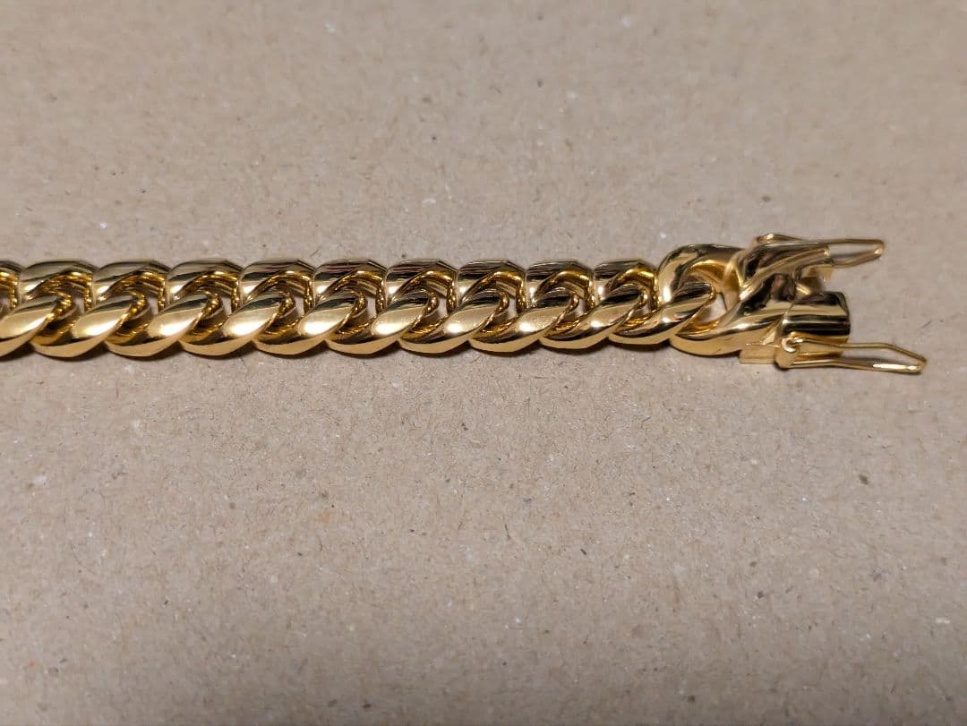 【21cm】【10mm】【18K刻印あり】【Miami Cuban】ブレスレット