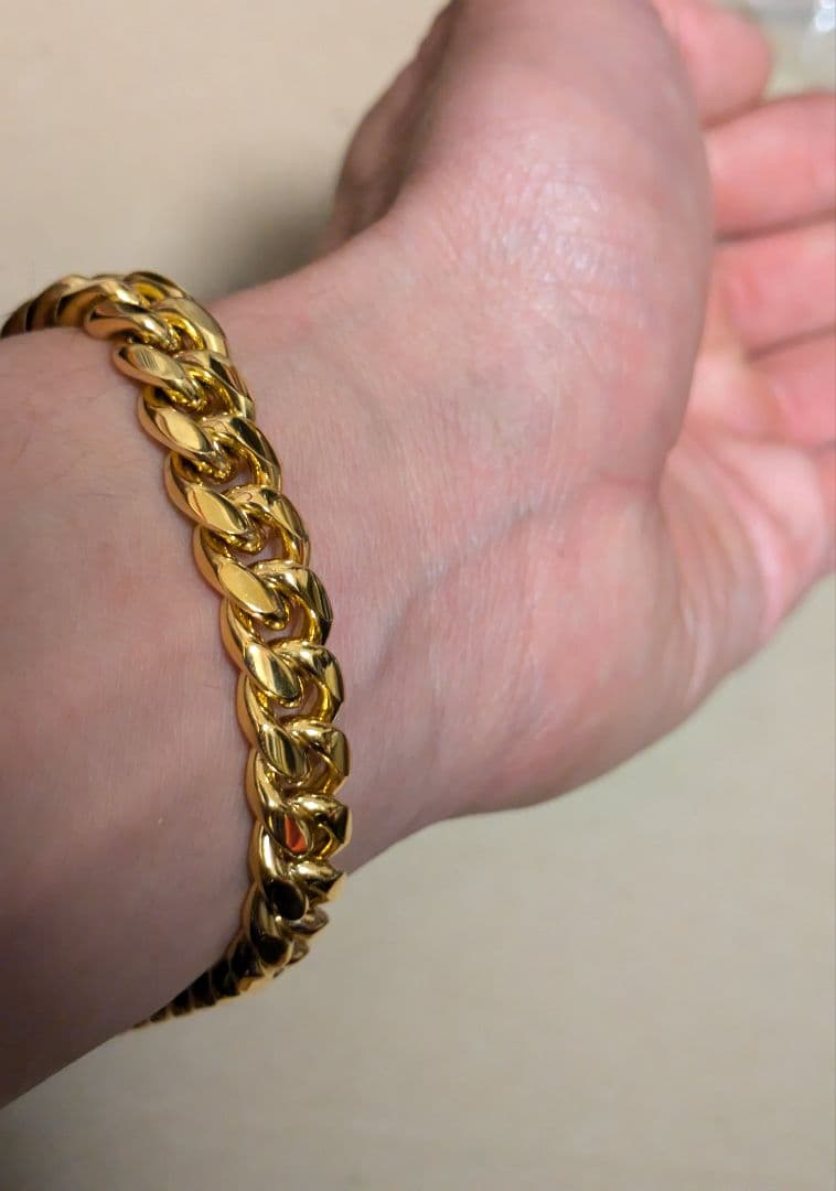 【21cm】【10mm】【18K刻印あり】【Miami Cuban】ブレスレット