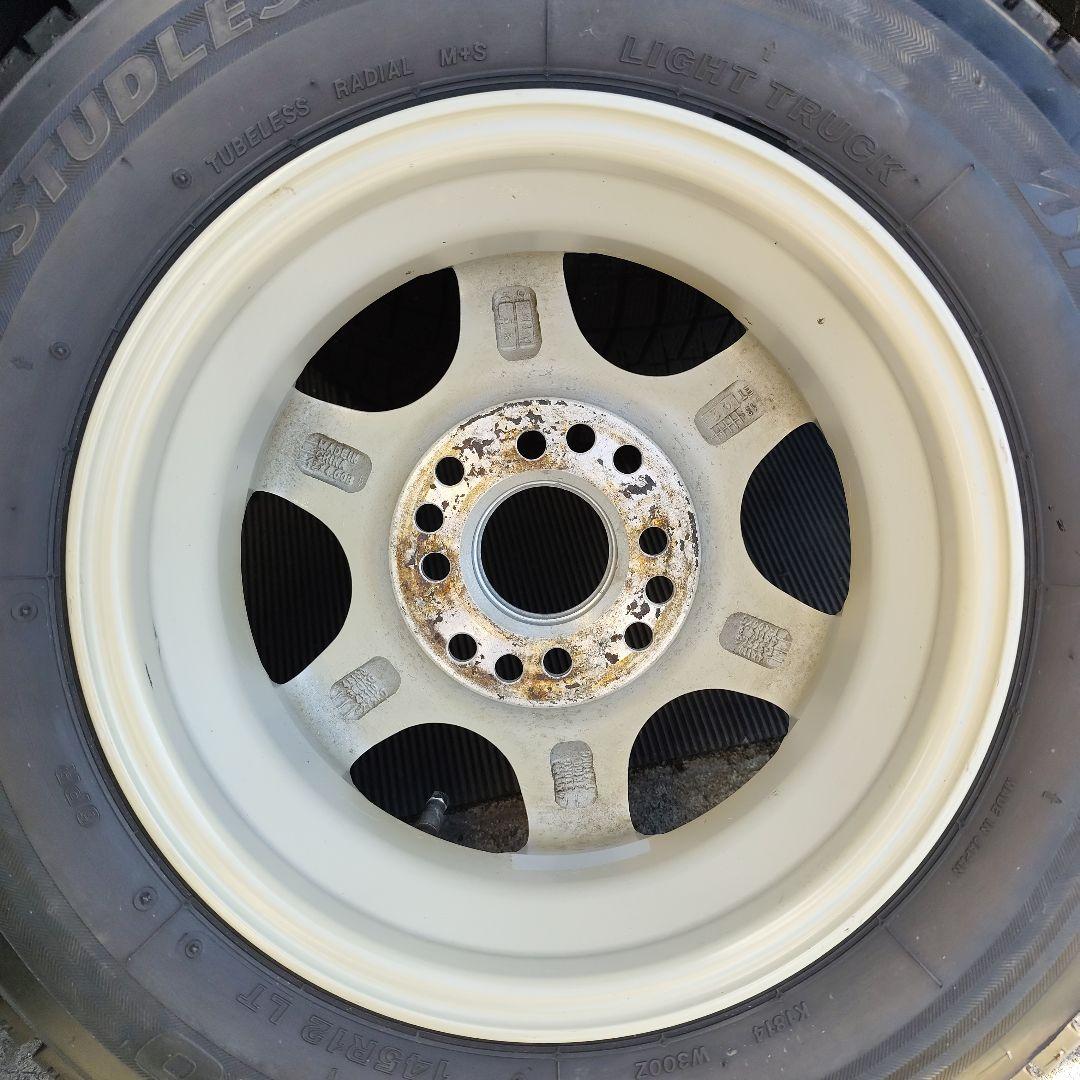 ①ブリヂストン W300 145R12 タイヤ×アルミ セット品 ２本