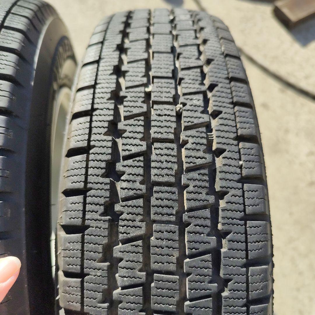 ①ブリヂストン W300 145R12 タイヤ×アルミ セット品 ２本