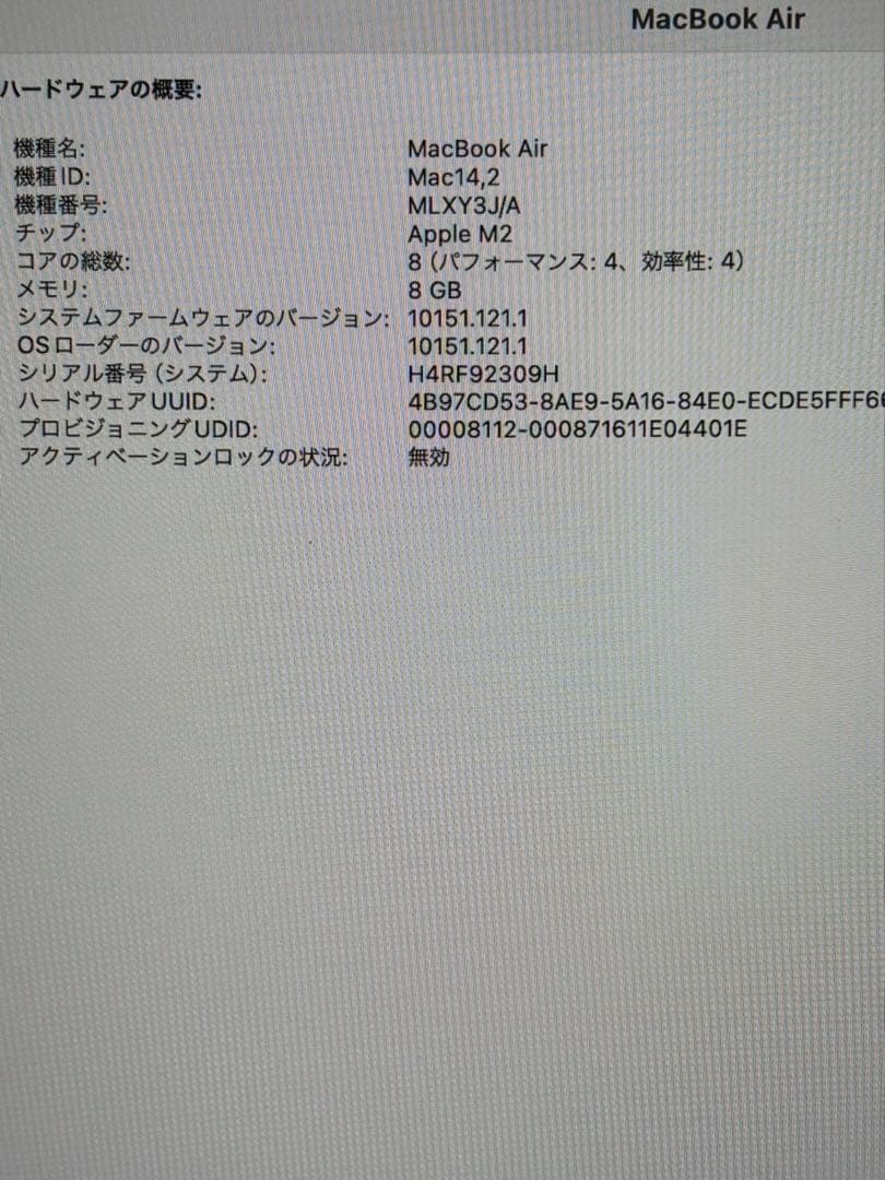 Apple MacBook シルバー 13インチ MLXY3J/A