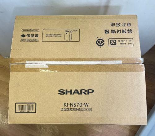 J・店【未使用品】新品！SHARP KI-NS70-W 加湿空気清浄機 ホワイト