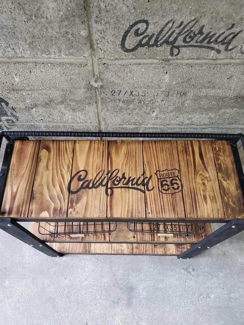 【かごつき】男前インテリア　棚　２台　植物　多肉植物　インダストリアル 0115