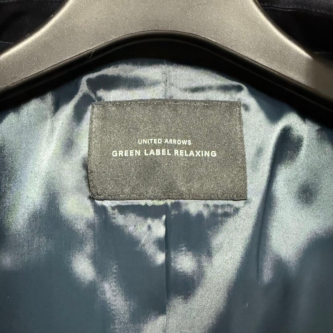 美品♡ユナイテッドアローズ 洗える ストレッチ ストライプ スーツ ネイビー L