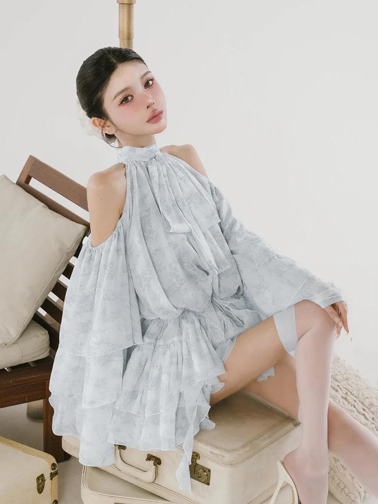 新品 Darich ダーリッチ　トワルドジュイシフォンフリルミニワンピース