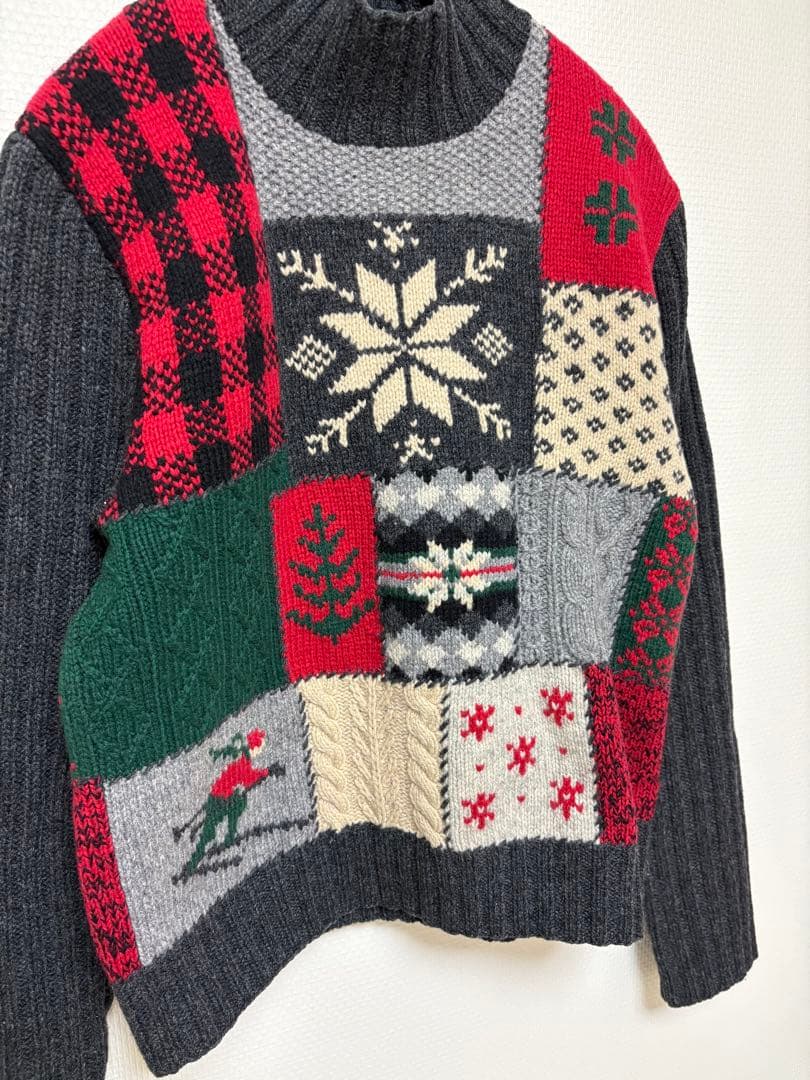 チロ様　Ralph Laurenパッチワーク ノルディック ニット