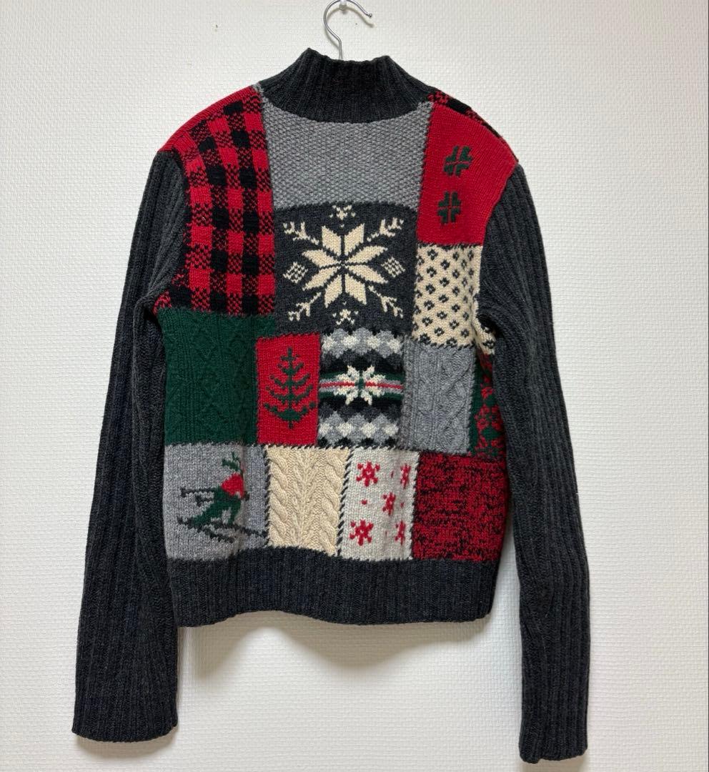 チロ様　Ralph Laurenパッチワーク ノルディック ニット