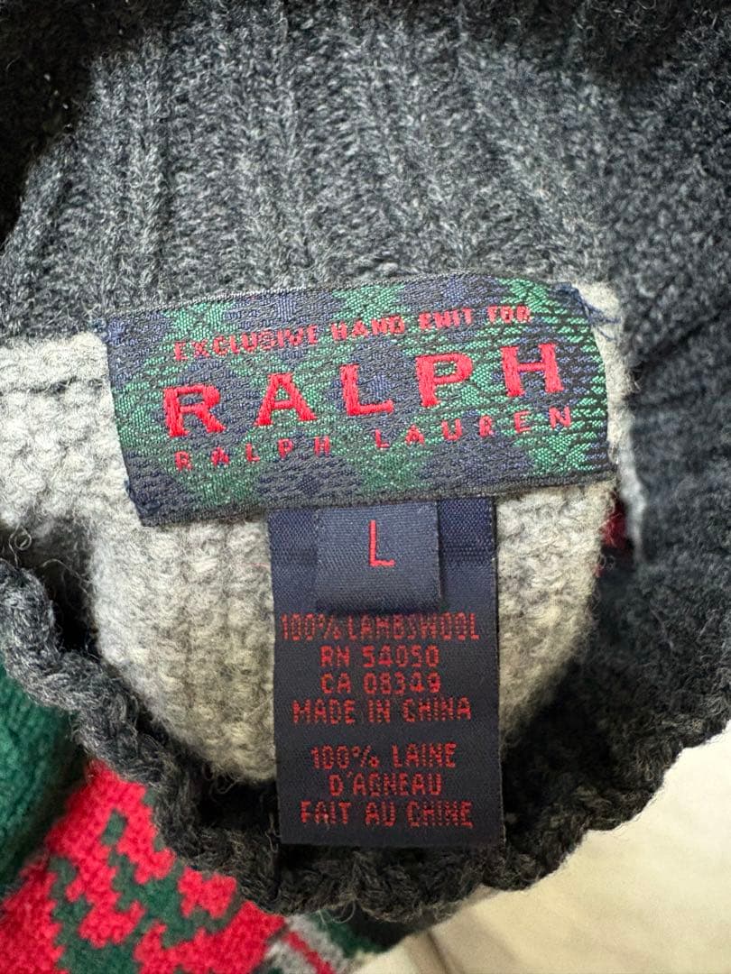 チロ様　Ralph Laurenパッチワーク ノルディック ニット