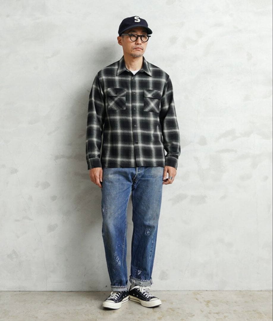 BIG MIKE 山田蓮 オンブレチェック シャドーチェック ボードシャツ