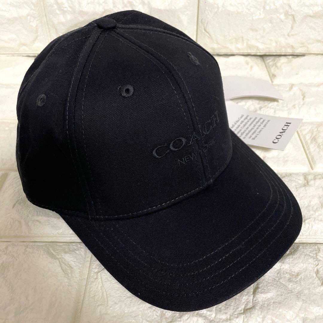 【新品】COACH ベースボールキャップ　ブラック　コットン
