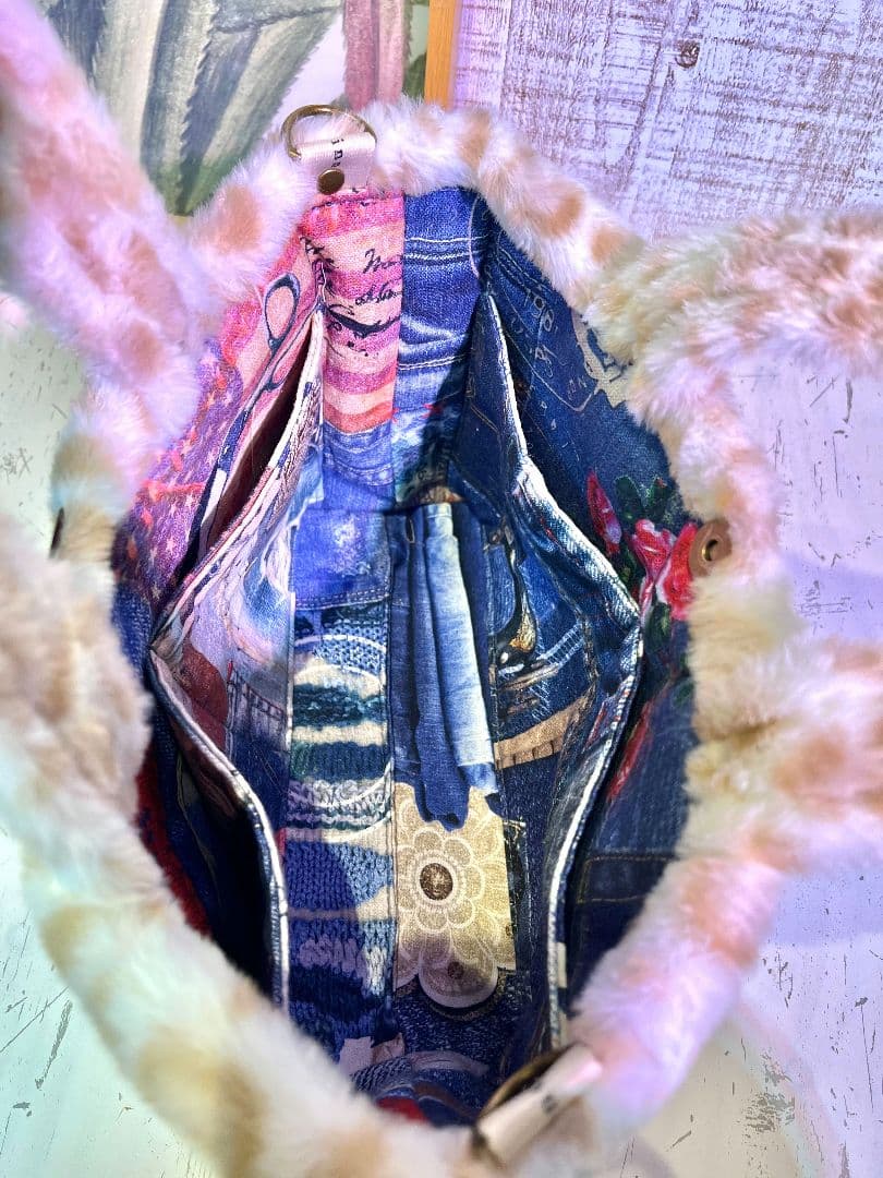 ロラライハリス♡アニマルファー生地♡刺繍のバッグ♡