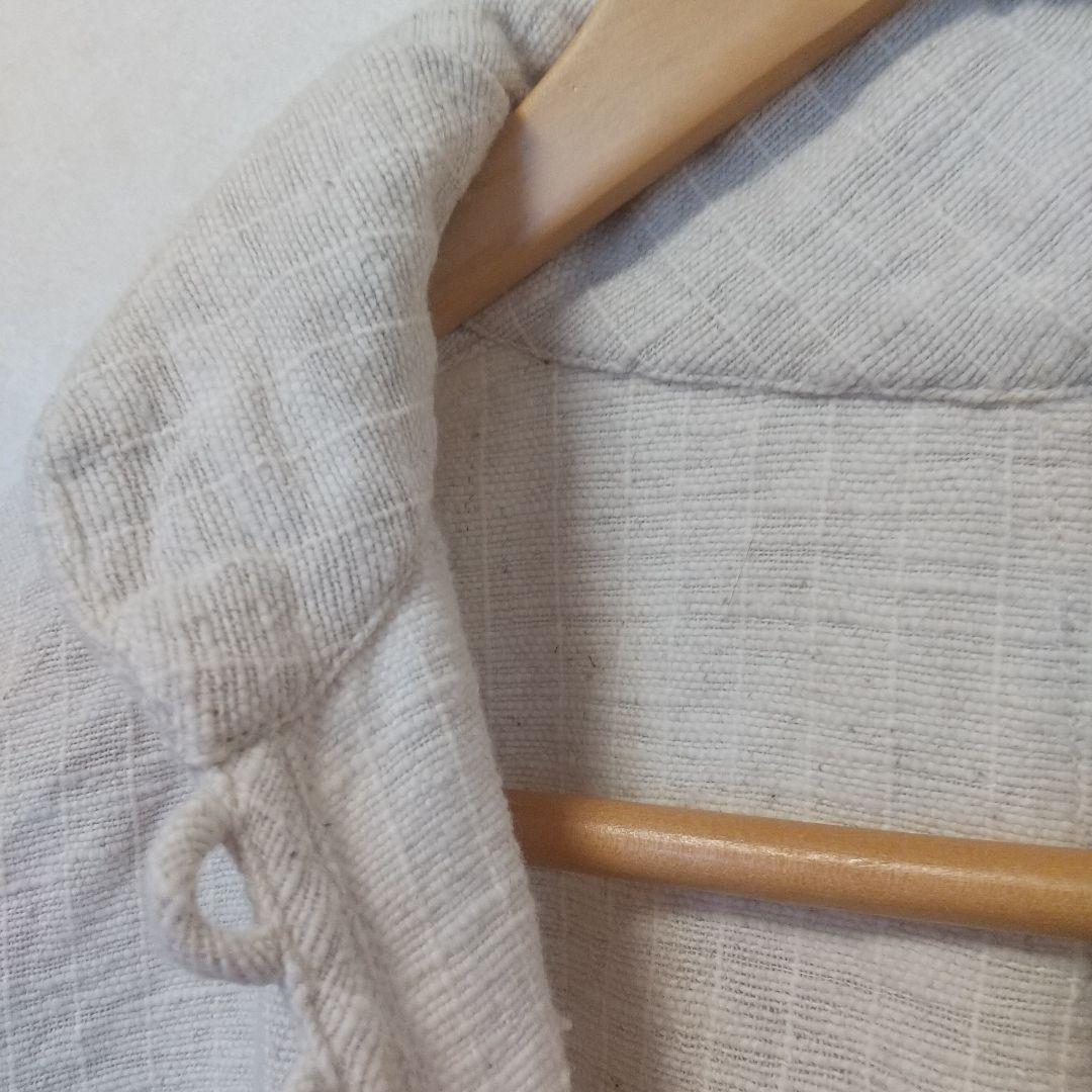 うさとの服ワンピースヘンプコットン生成りサイズ4　訳ありです。