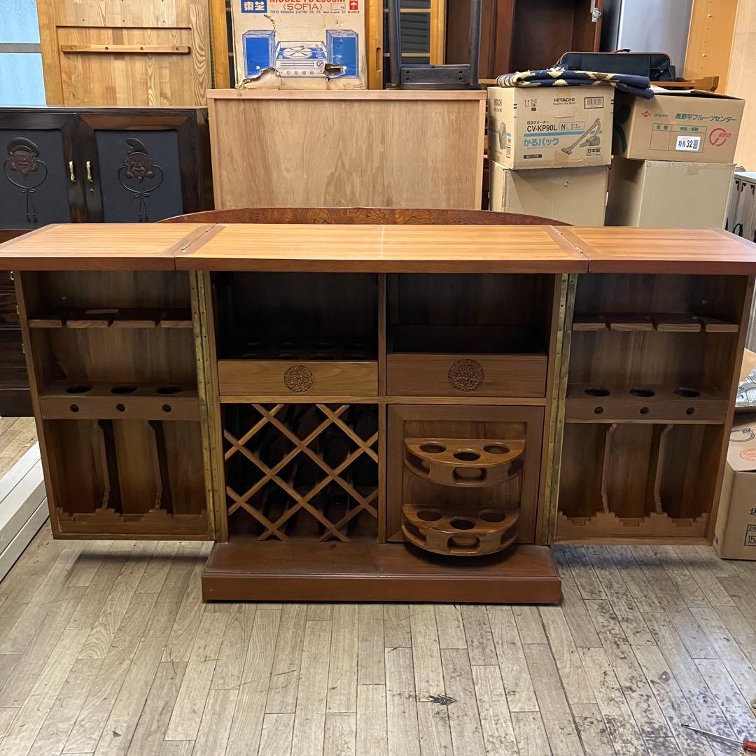 バーカウンター　海外製　レトロ　アンティーク　キャスターあり