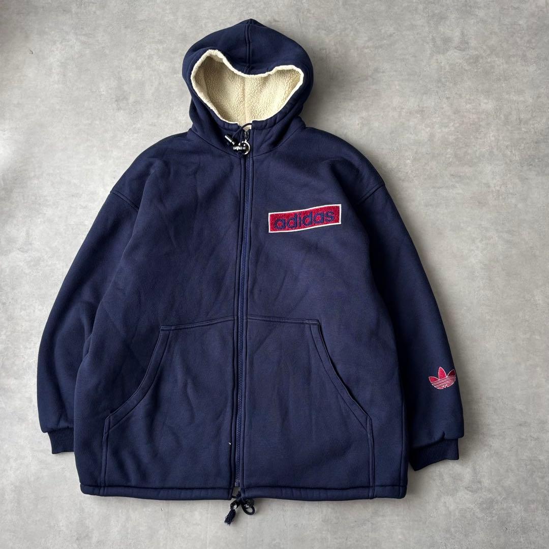 新*陽様 16363 アディダス 80's vintage 裏ボア ジップパーカ