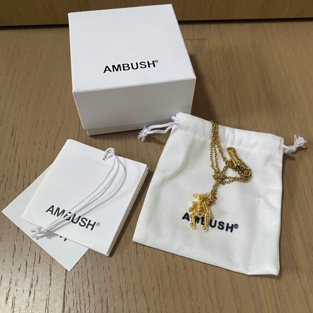 AMBUSH テディベア ネックレス ゴールド