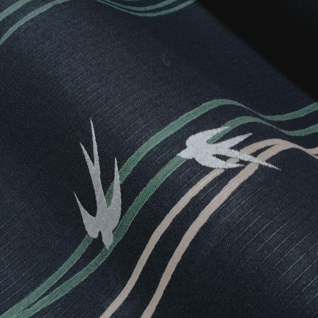 専用〉浴衣 反物 ツバメ 紺色 ViVi 幅広 男女兼用 ゆかた地【美品】