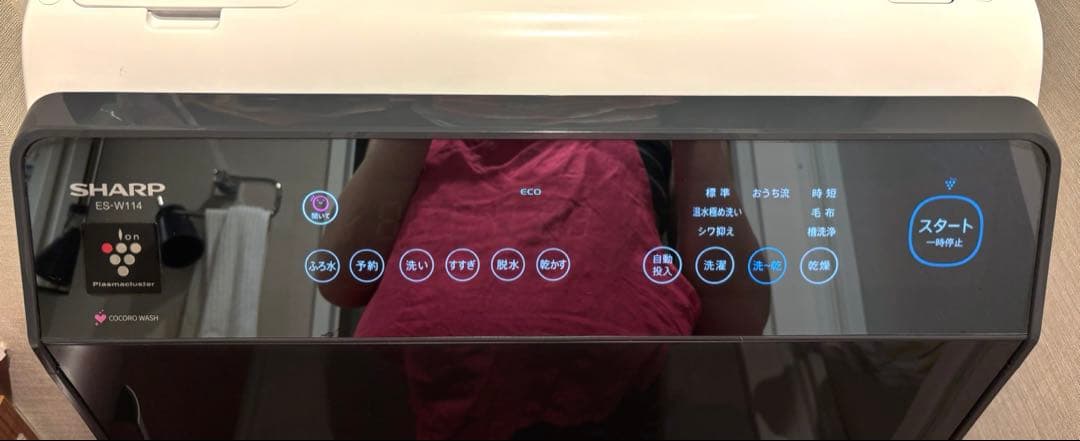シャープ ドラム式洗濯乾燥機 左開き ES-W114-SL