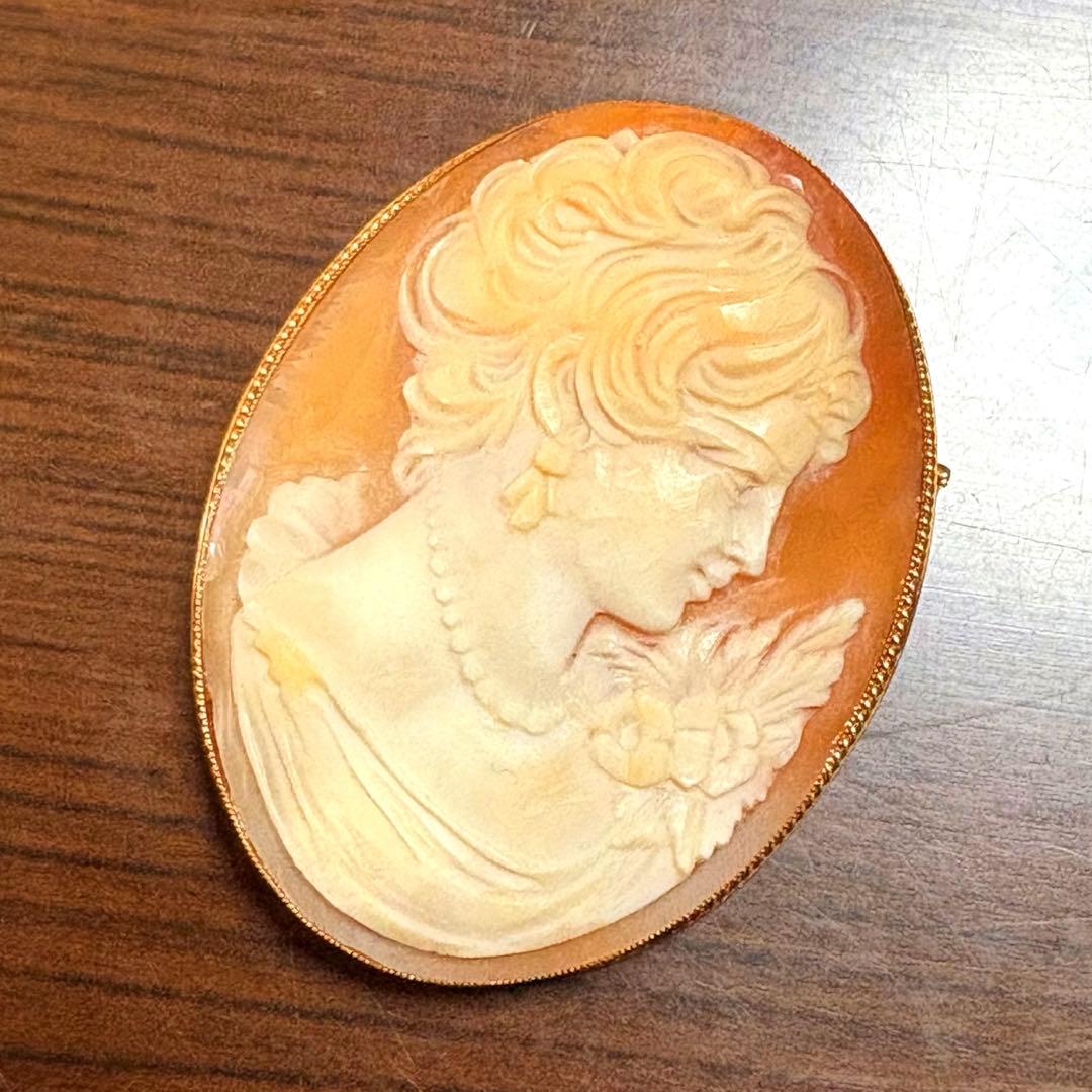 金高騰中！早い者勝ち！どんどん値下げ！K18 カメオ ネックレス　トップ