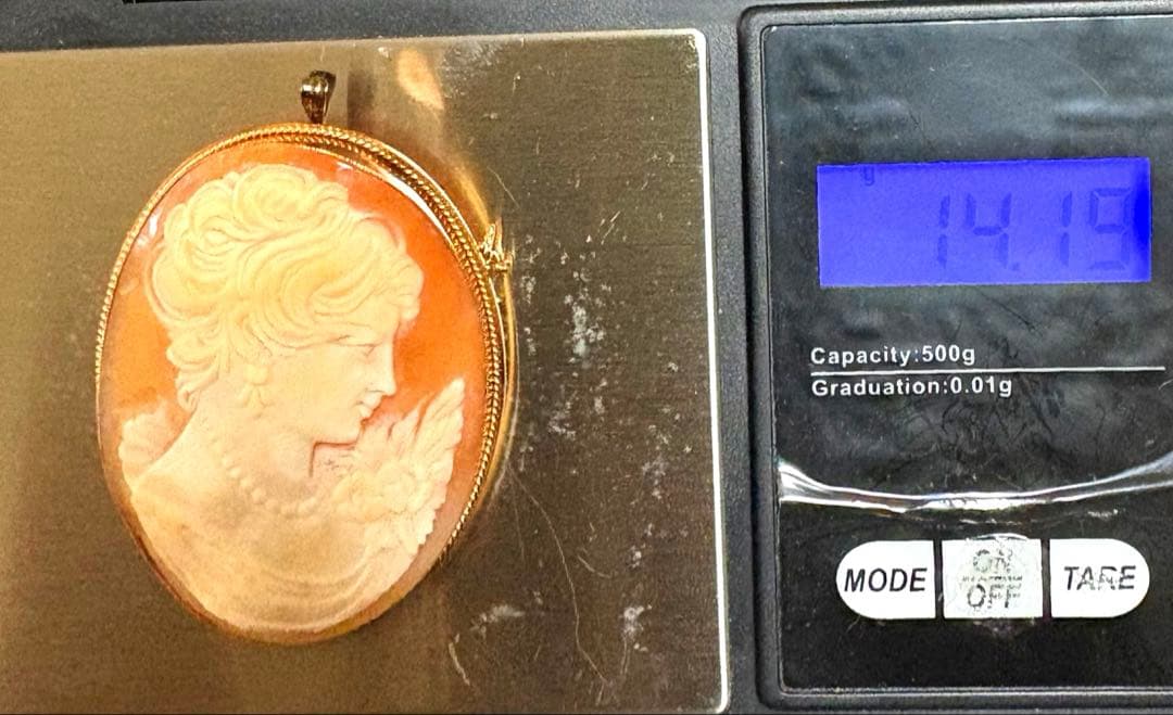 金高騰中！早い者勝ち！どんどん値下げ！K18 カメオ ネックレス　トップ