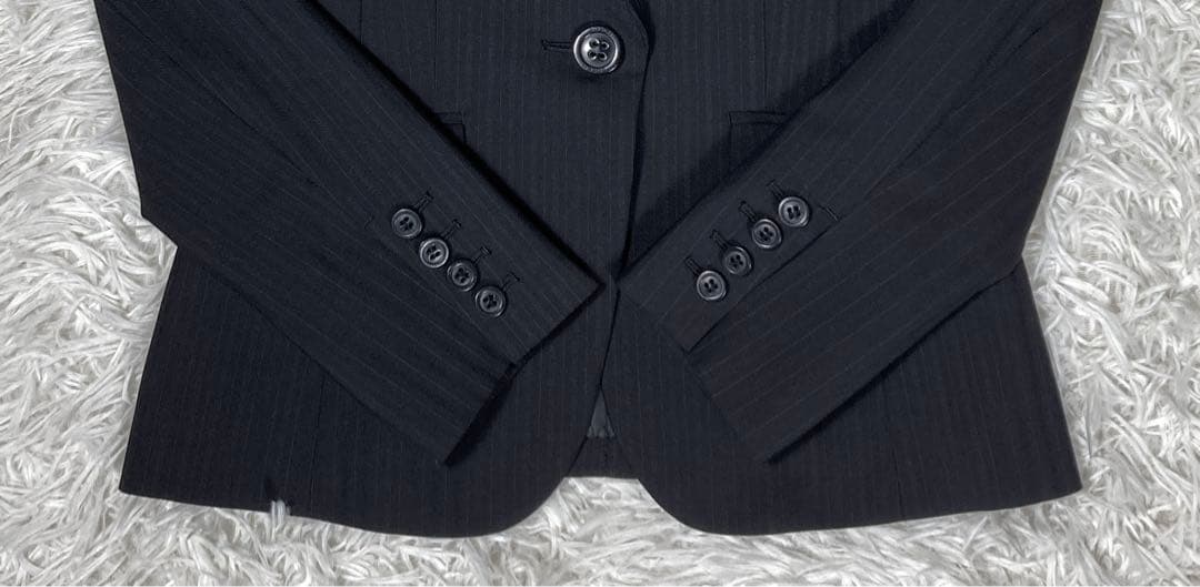 極美品　BOSCH スーツ3点セット　ウォッシャブル　ストライプ　S