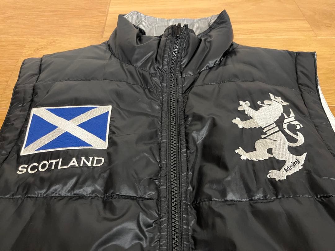 Admiral リバーシブル ダウンベスト ブラック・グレー