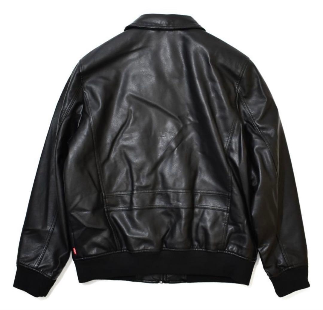 【米国モデル】LEVI’S leather jacket black Lサイズ