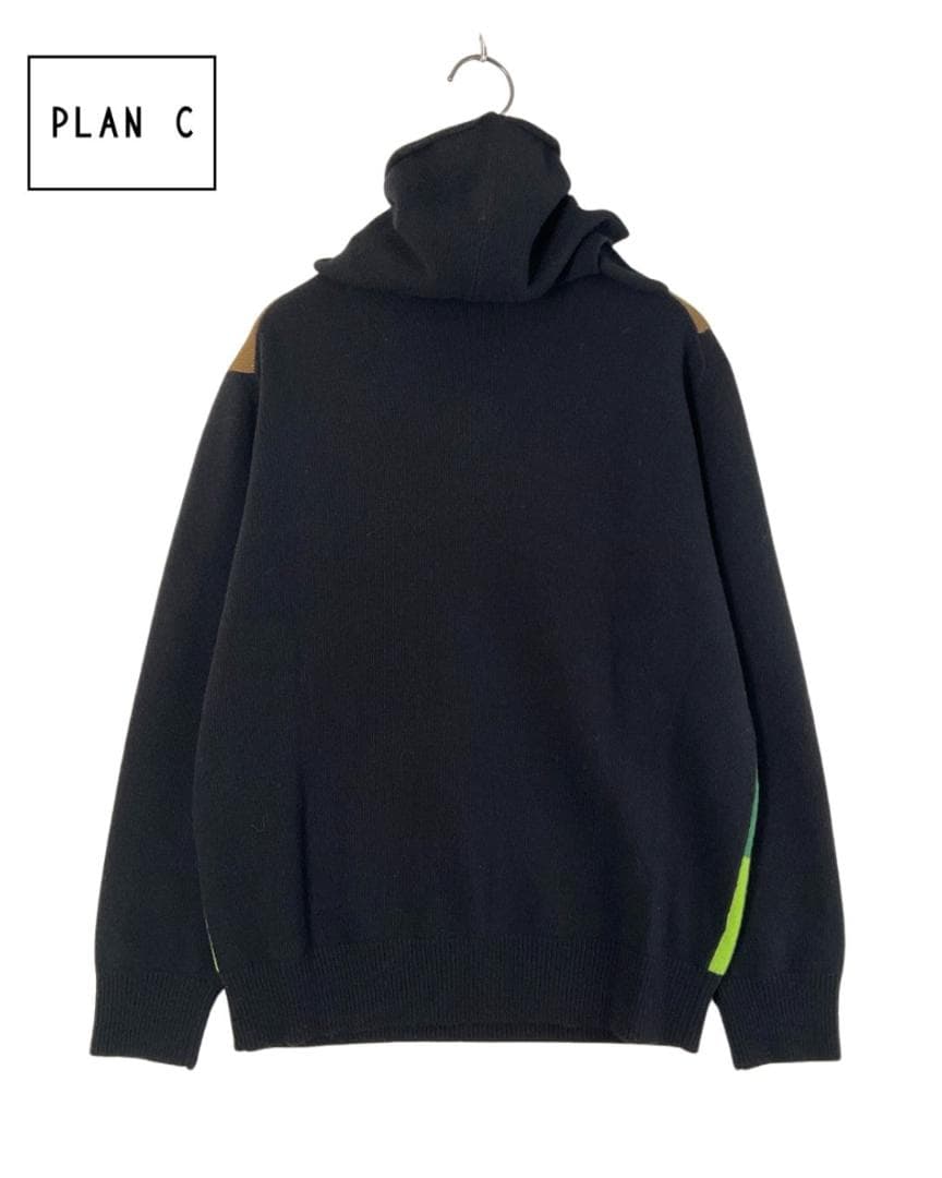 【新品】Plan C カシミア混スカーフVネックニット 36