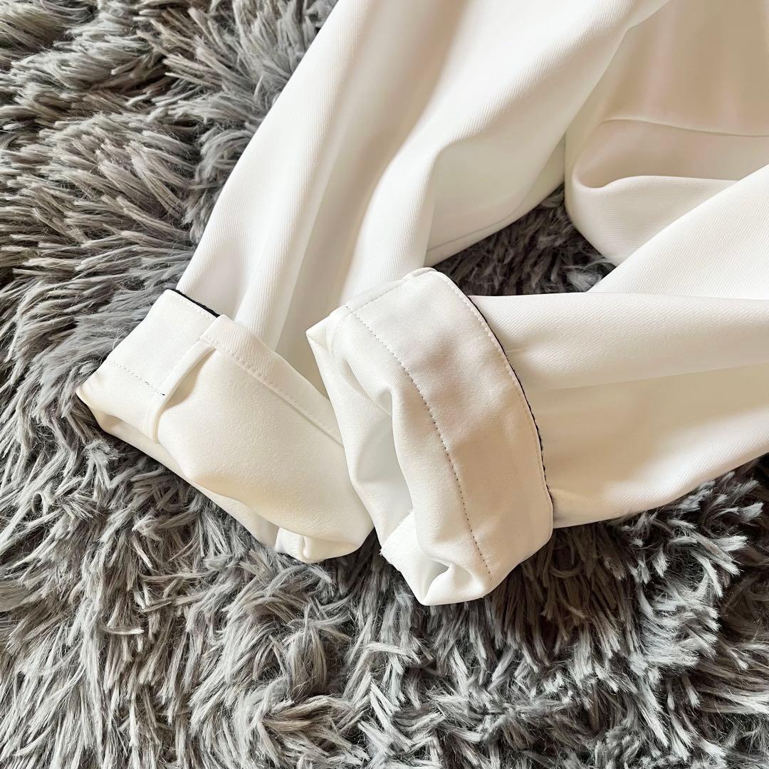 極美品✨ ボーダーズアットバルコニー ボウタイブラウス パール 定価3.7万円