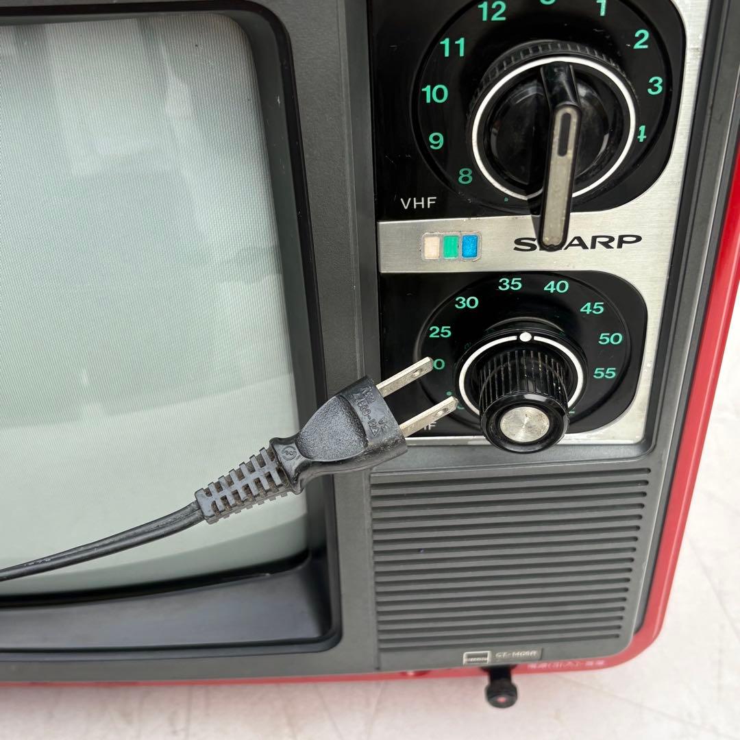 1978年製■昭和レトロ■SHARP ブラウン管テレビ　CT-1405R 赤色
