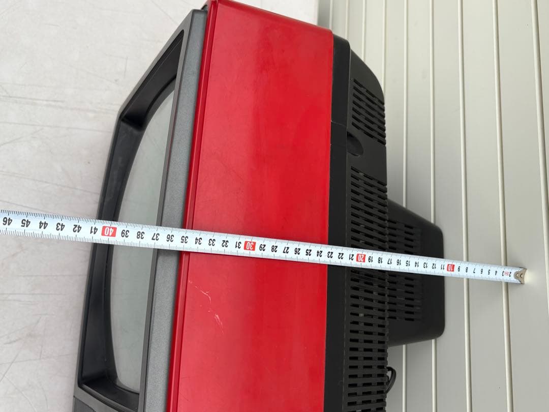 1978年製■昭和レトロ■SHARP ブラウン管テレビ　CT-1405R 赤色