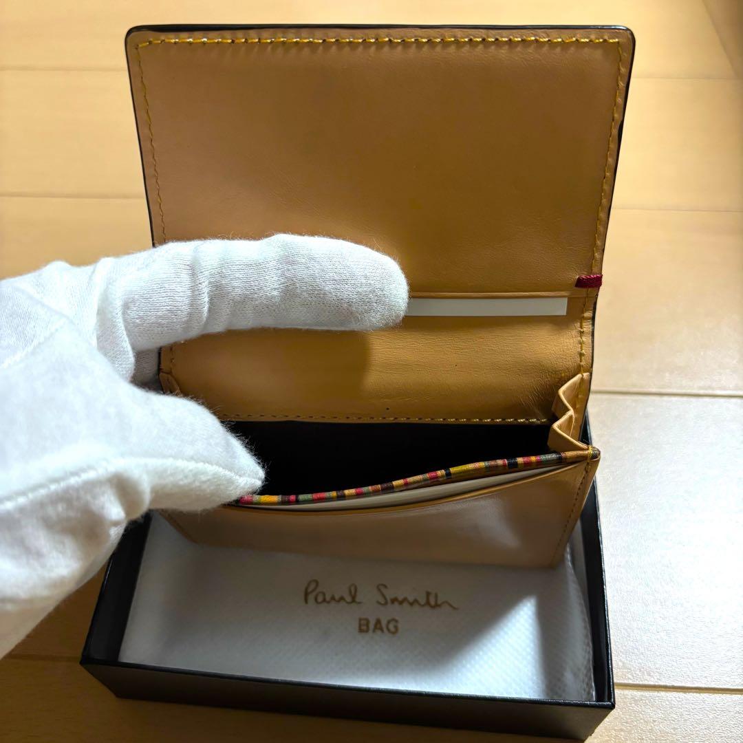 Paul Smith レア　高級ブライドルレザー　名刺入れ　ダークブラウン