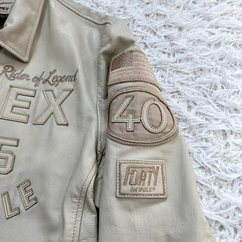 AVIREX レザージャケット 1975 MOTOR CYCLE やぎ革