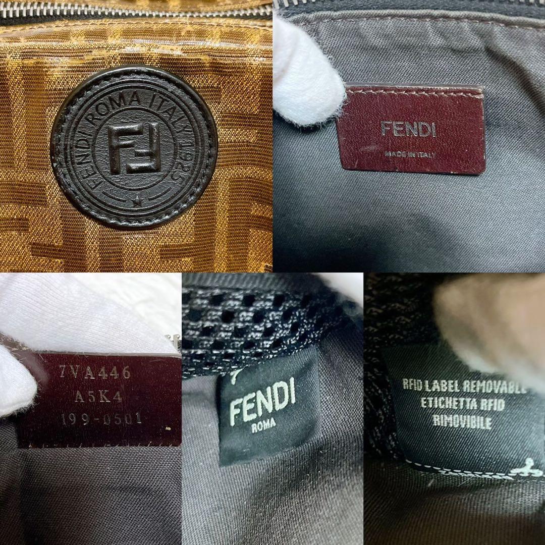FENDI ✨ズッカ　ウエストポーチ　セカンドバッグ　PVCレザー　ベージュ