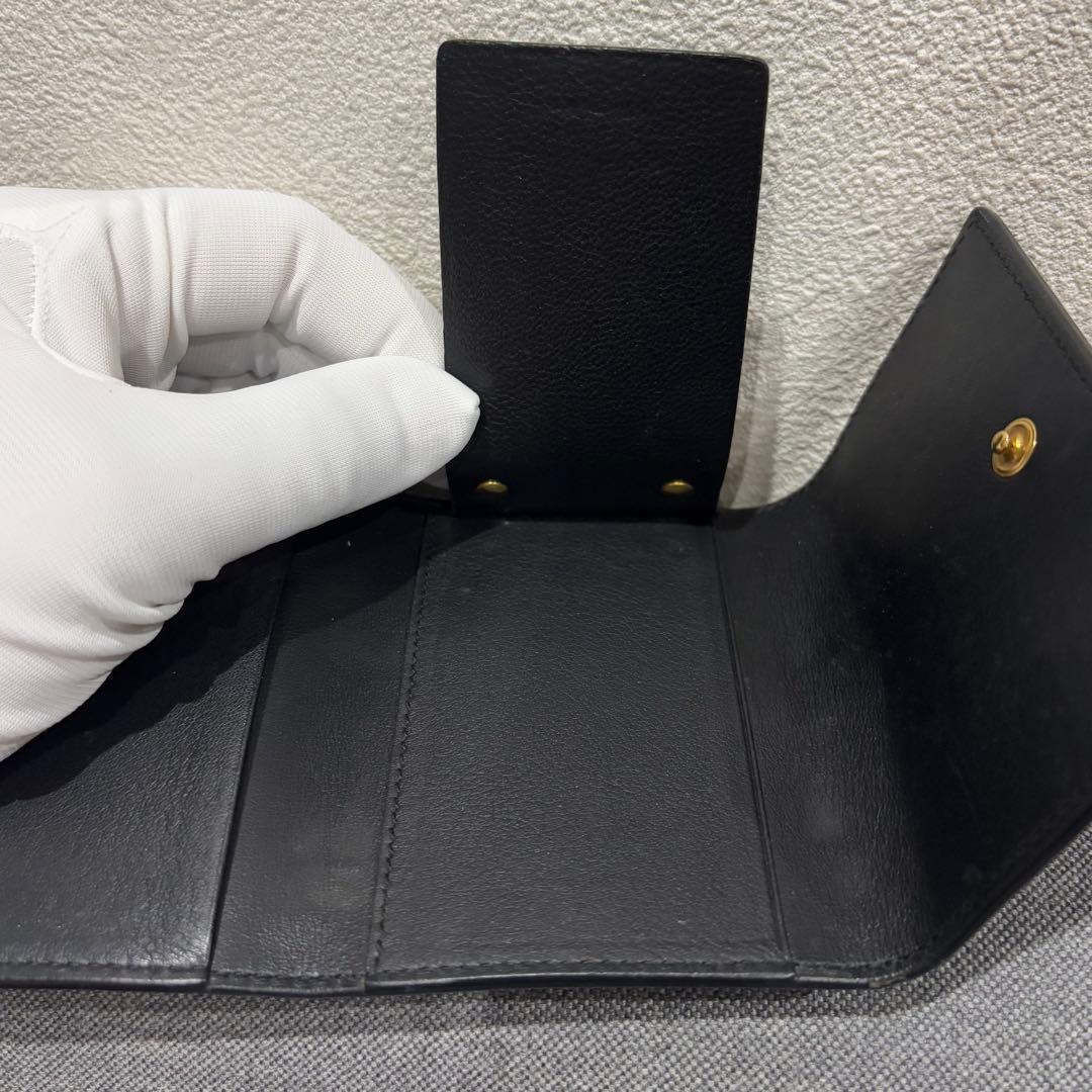 サンローラン　6連キーケース　YSLロゴ　カサンドラ　レザー　ブラック