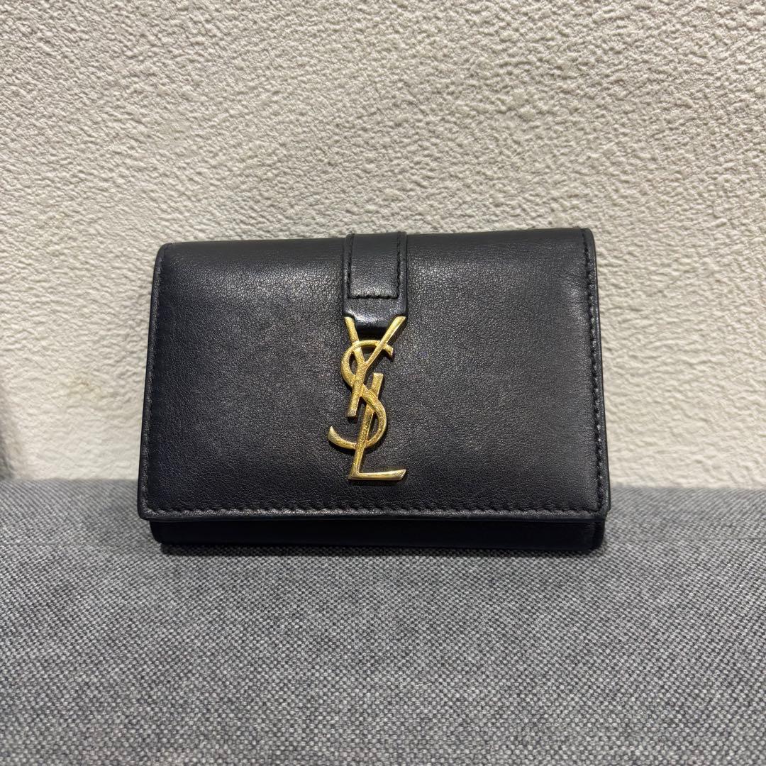 サンローラン　6連キーケース　YSLロゴ　カサンドラ　レザー　ブラック