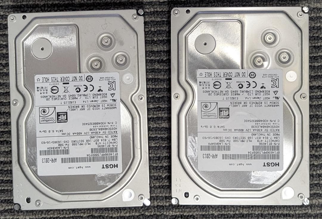 [624] HGST 4TB ✕２個　SET