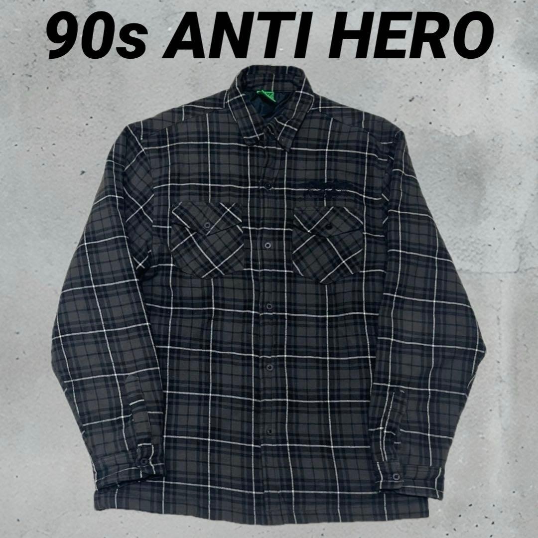 90s ANTI HERO ネルシャツ 旧タグ　チェック　キルティング　XL