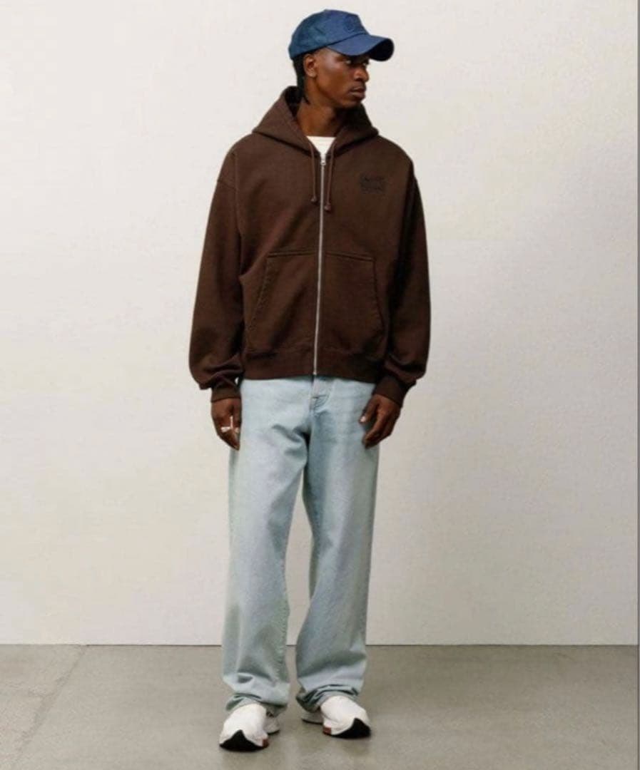 STÜSSY NIKE FLEECE ZIP HOODIE ブラウン M