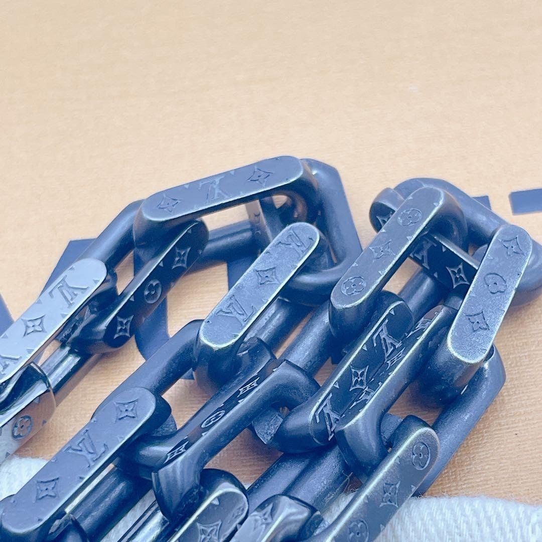 LOUIS VUITTON コリエ　チェーン　ネックレス　モノグラム　ブラック