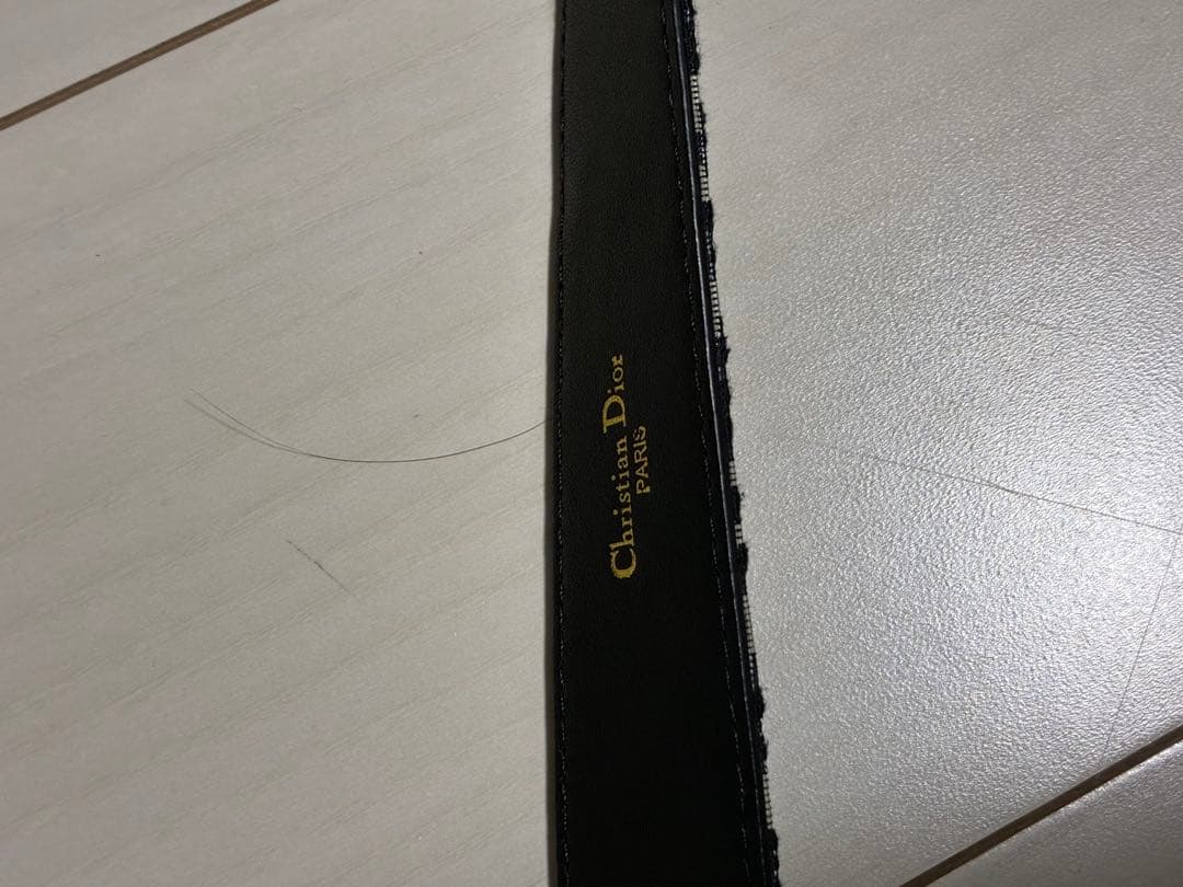 Christian Dior ロゴ入りレザーベルト 85cm