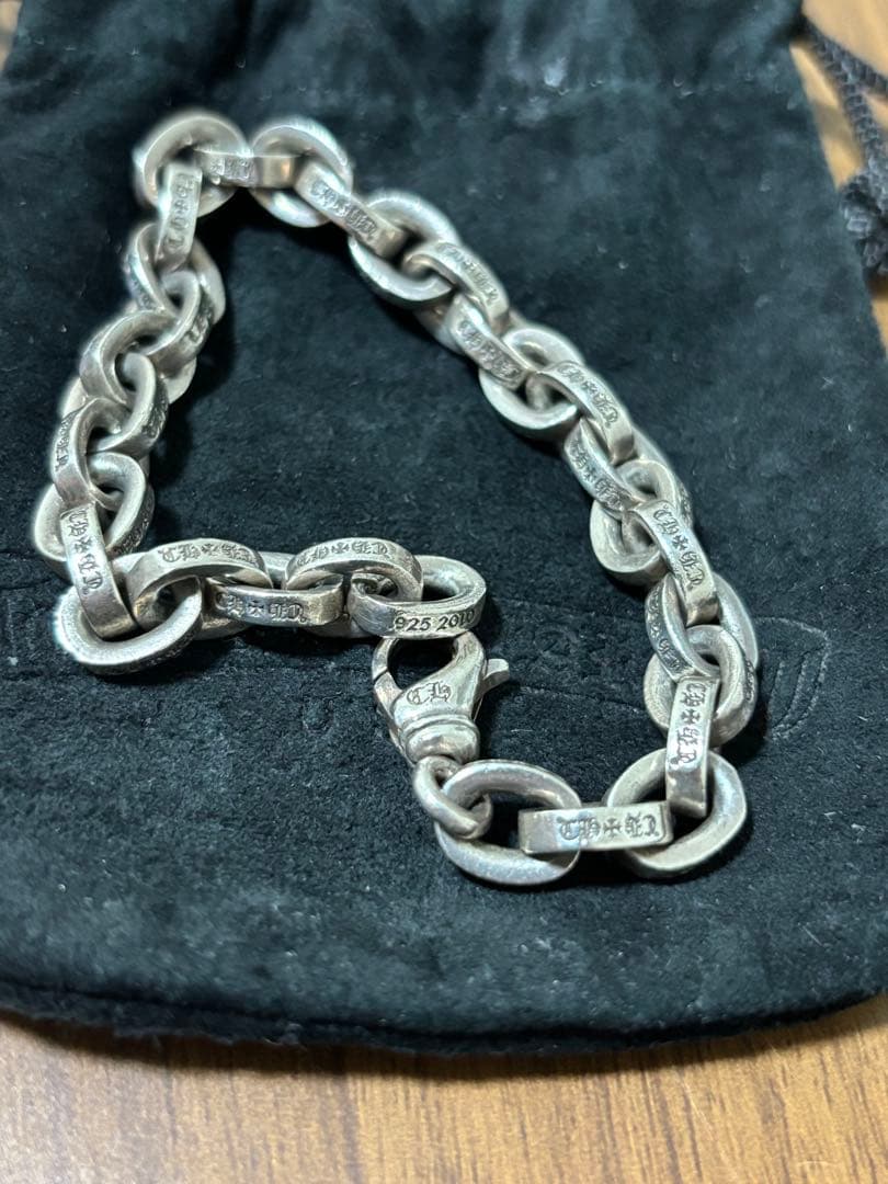 CHROME HEARTSラージペーパーチェーンブレス 8インチ SV925