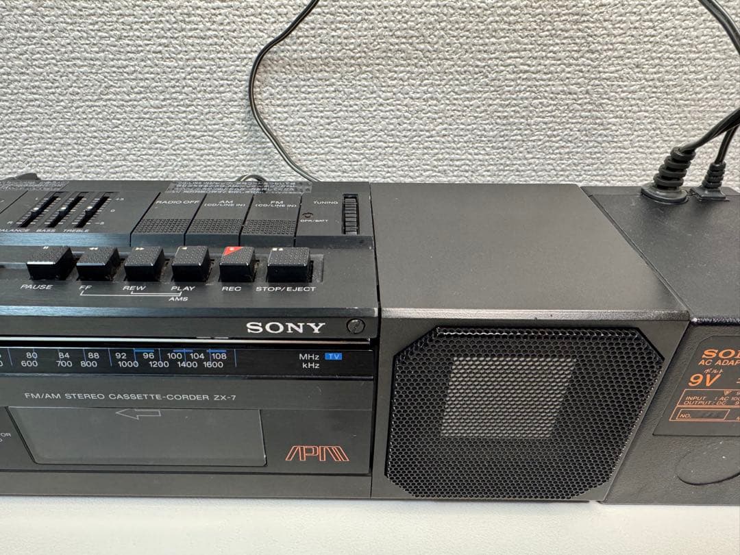 SONY ZXー7 AM FM ステレオカセットレコーダー