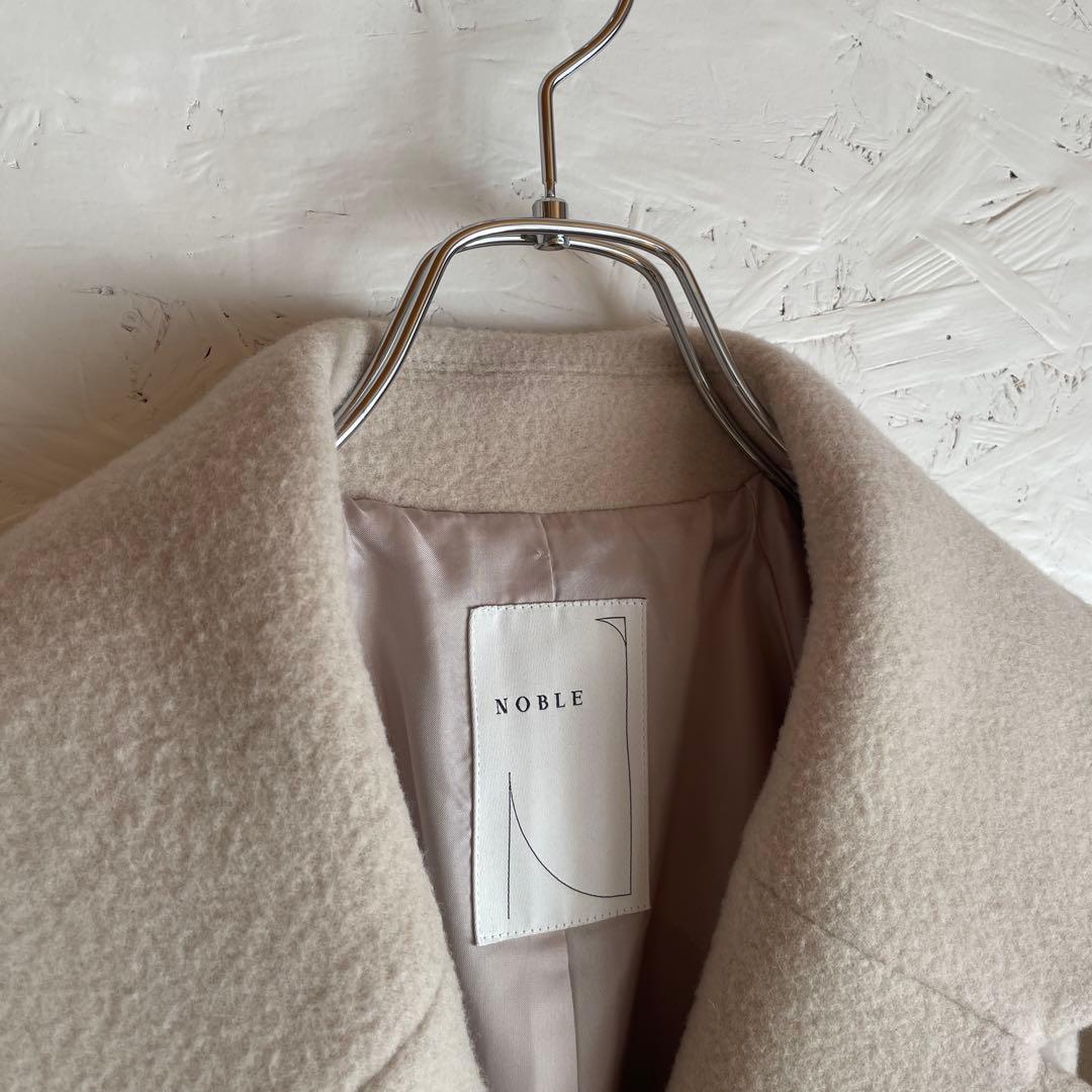 日本製【NOBLE】ウールロングチェスターコート　36