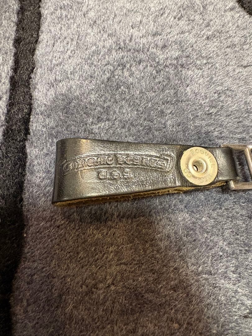 クロムハーツ BELT LOOP クロスボールボタンレザーベルトループ メンズ