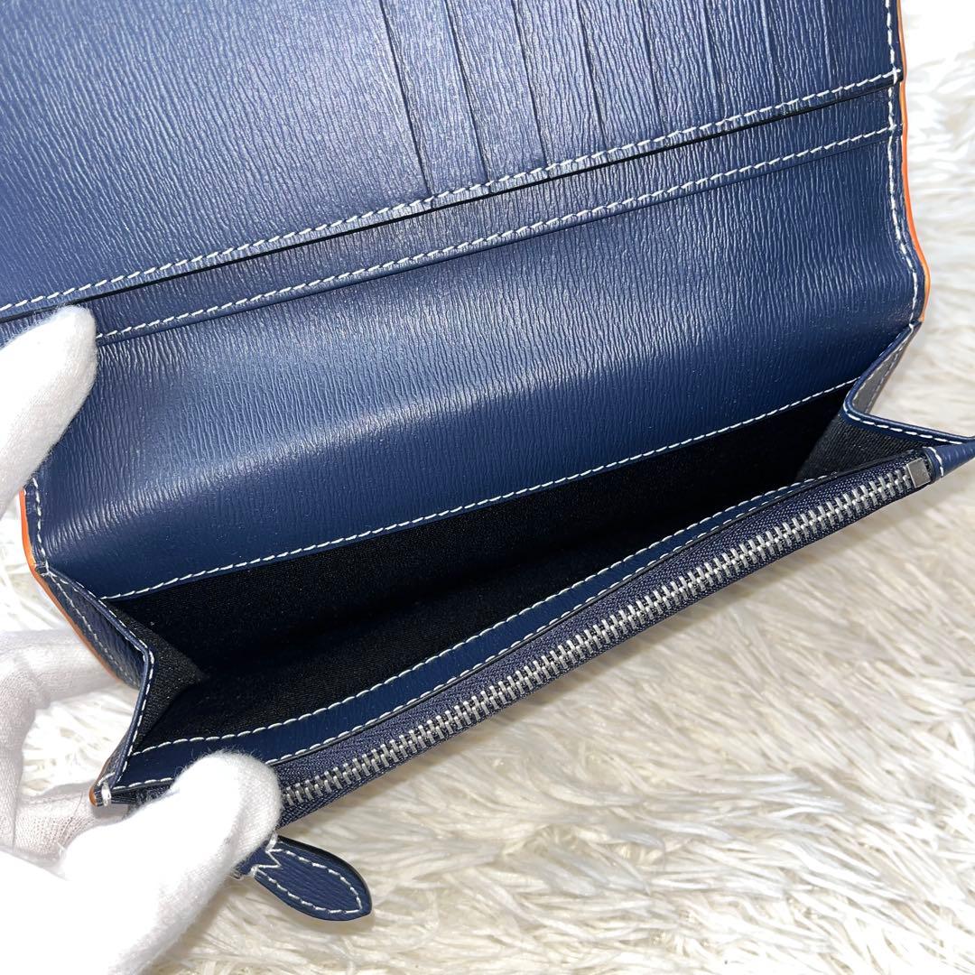 新品未使用✨BURBERRY バーバリー　ロングウォレット　レザー　ネイビー