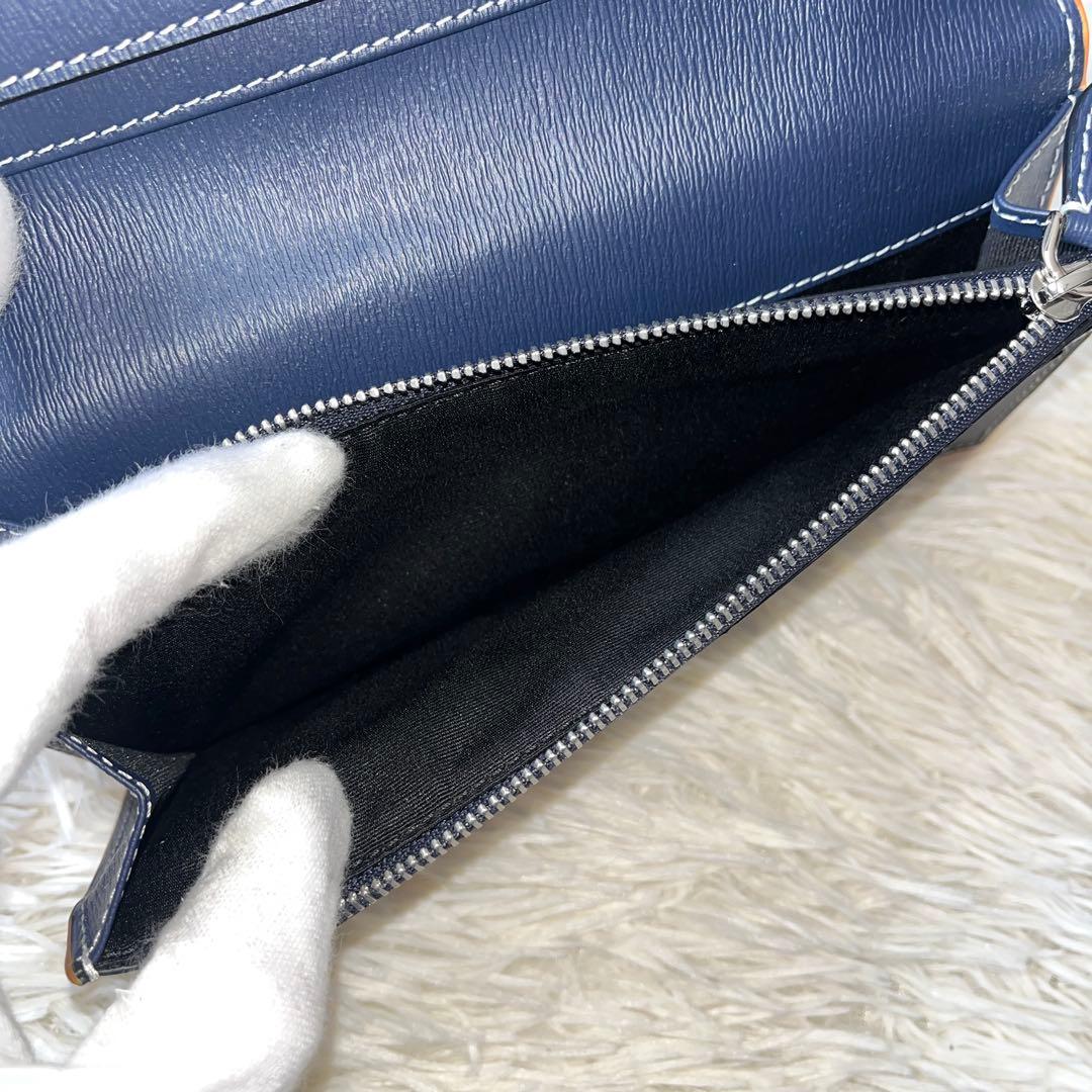 新品未使用✨BURBERRY バーバリー　ロングウォレット　レザー　ネイビー